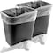 Hapco-Elmar 13 Qt. Rectangular polybag liners for wastebaskets, Clear, PK 1000 R5013 - alternate 1